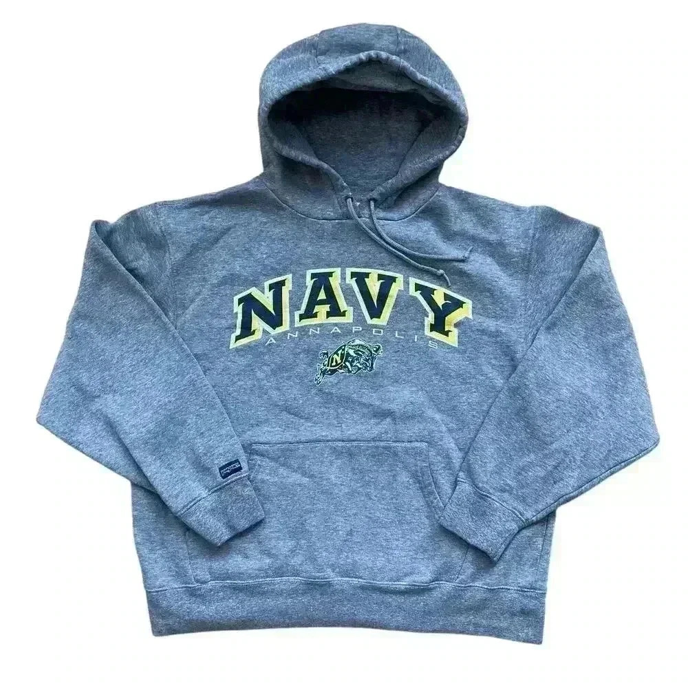 US Navy Annapolis MD Jansport Hoodie Gray Youth XL Military USA